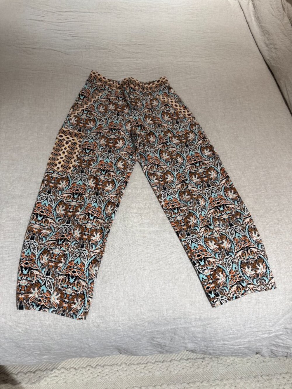Anthropologie Paisley Corduroy Barrel Pants